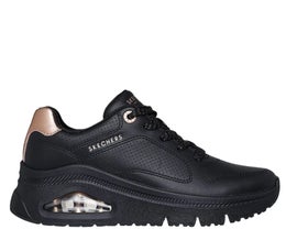 Skechers Uno Icon - Idolized Air 177767BBK - Mustat kiilakorko tennarit.